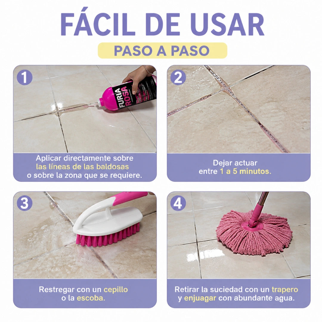 Furia Rosa🧼 - Elimina hasta lo imposible en segundos