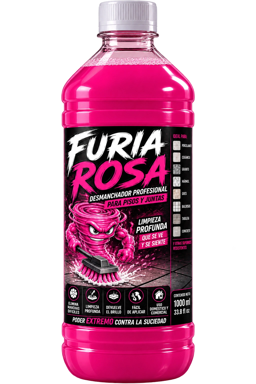Furia Rosa🧼 - Elimina hasta lo imposible en segundos