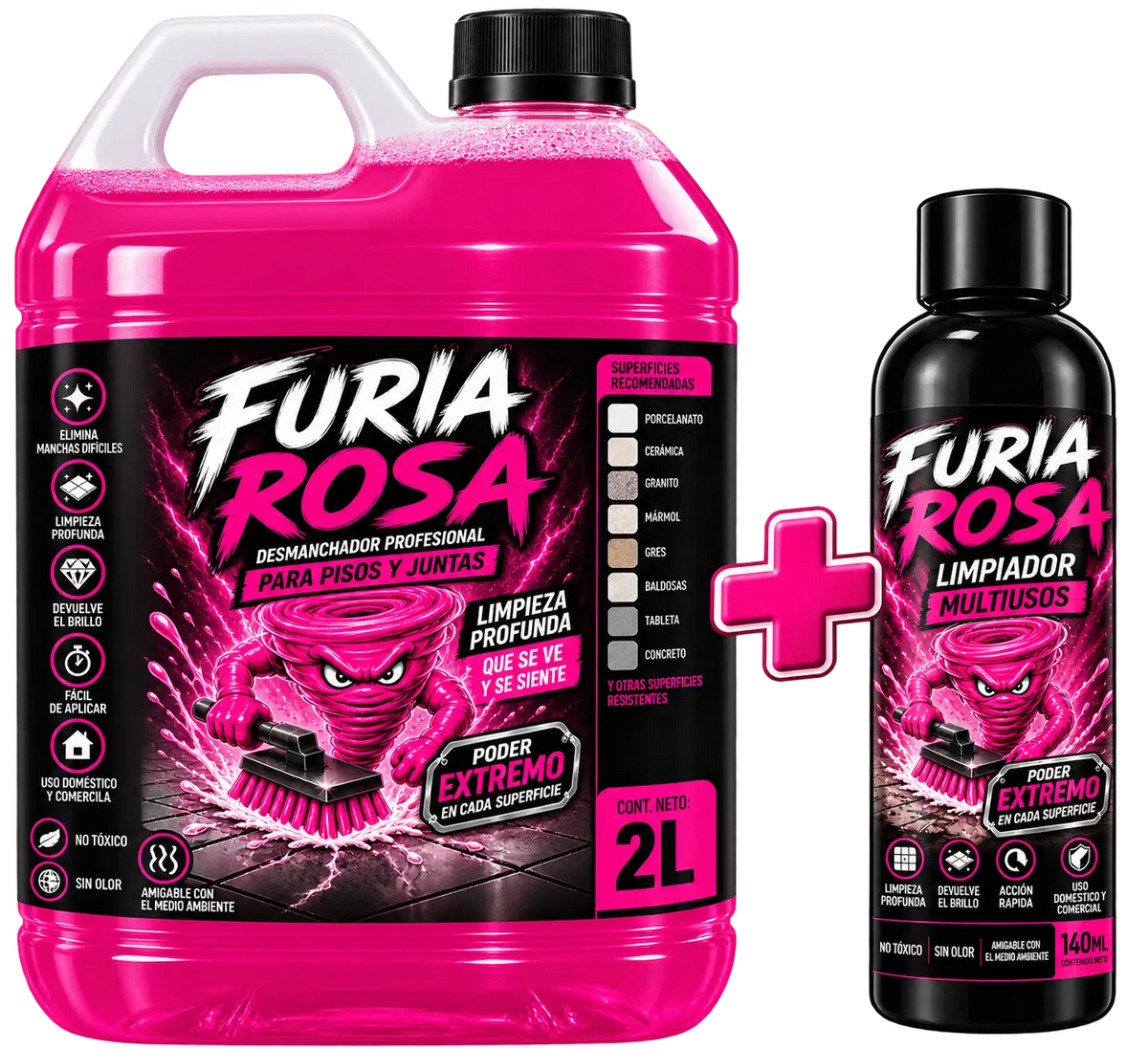 KIT Furia Rosa🧼 - Elimina hasta lo imposible en segundos