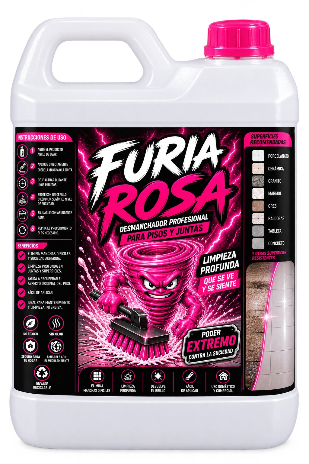 Furia Rosa🧼 - Elimina hasta lo imposible en segundos